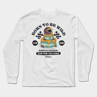 Birthday cake custom motorcycle Long Sleeve T-Shirt